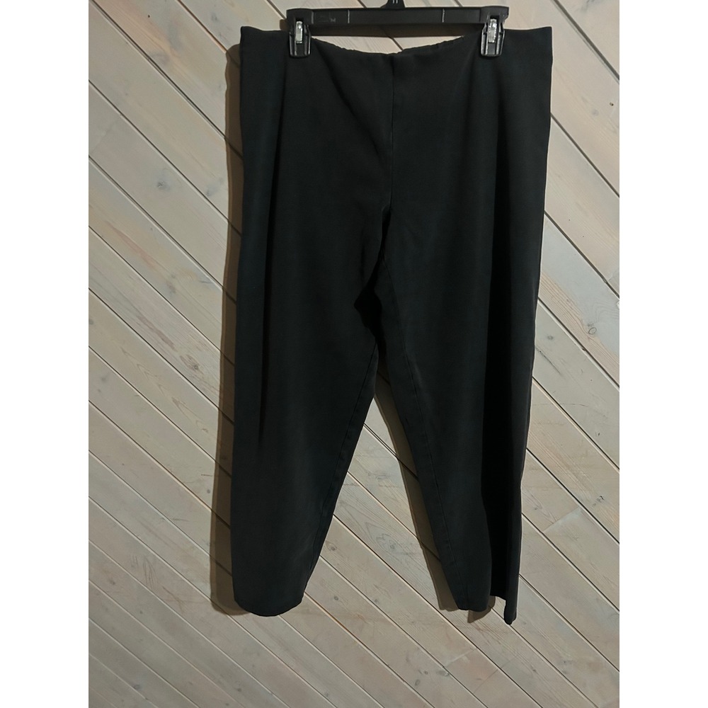 Eileen Fisher Womens Charcoal Black Stretch Jersey‎ Pull On Ankle Large RN78121